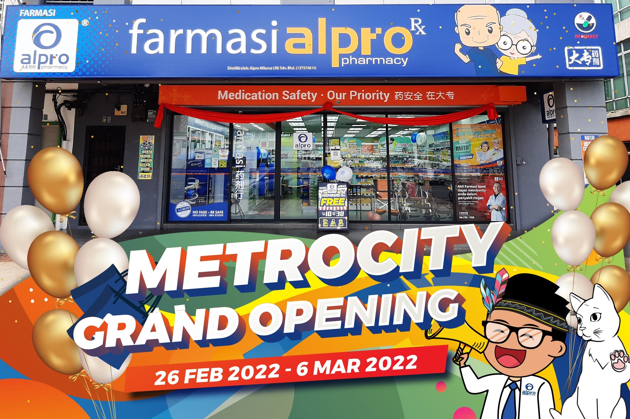 Grand Opening @ MetroCity Kuching, Sarawak - Alpro Pharmacy
