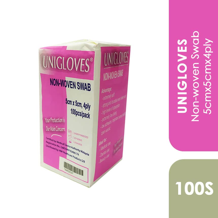 unigloves-non-woven-swab-5cmx5cmx4ply-100s