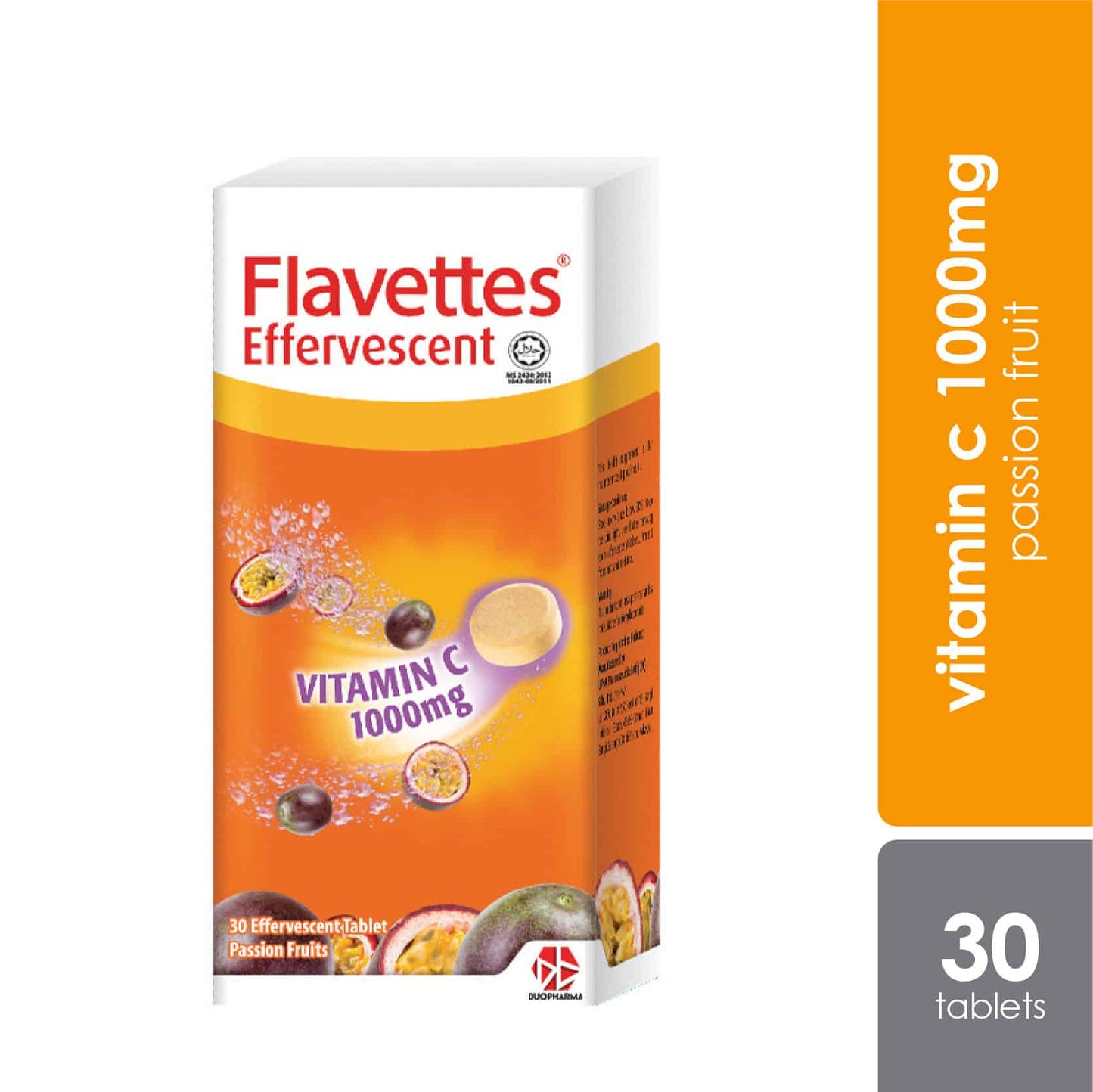 flavettes-vitamin-c-1000mg-effervescent-passion-fruit-30s