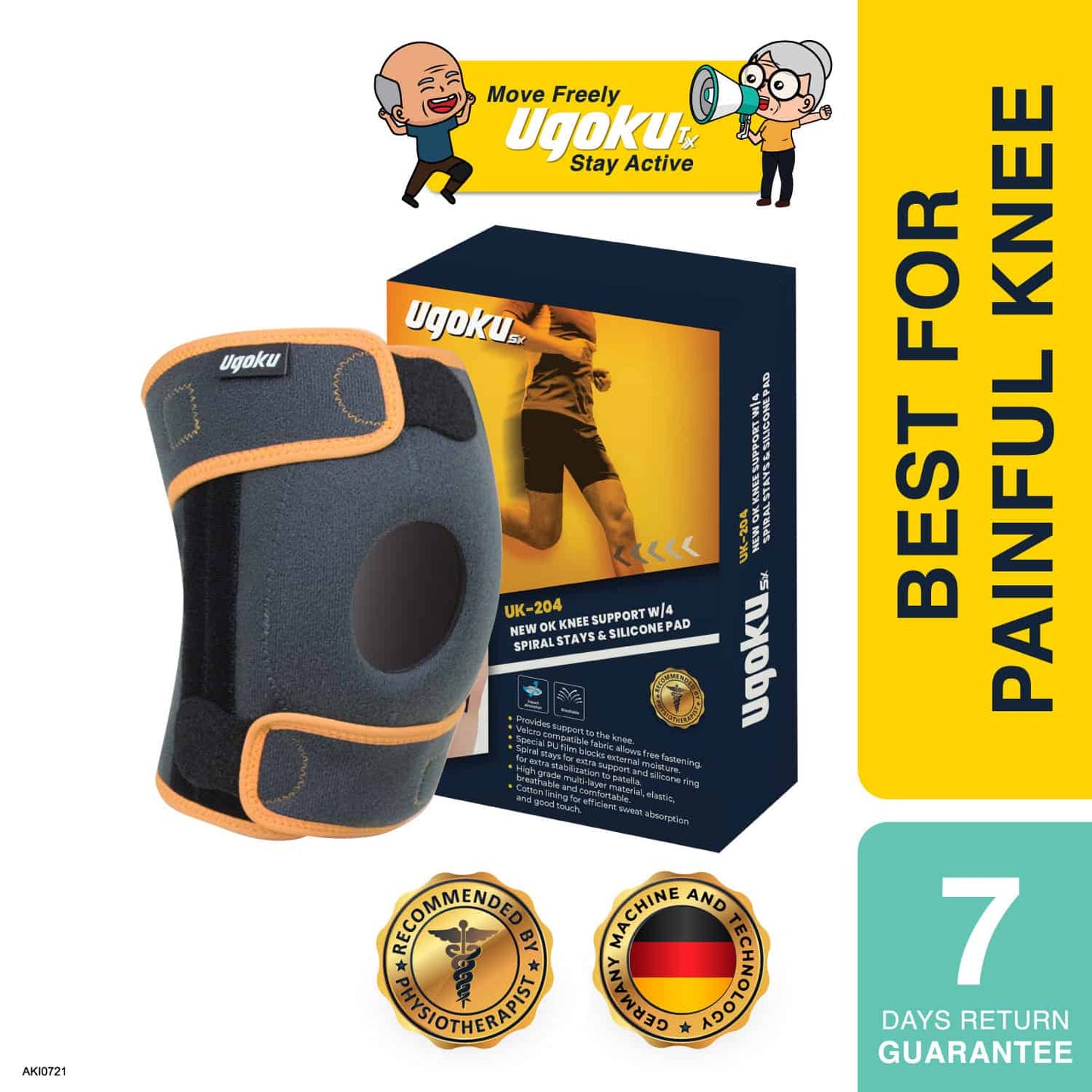 ugoku-new-ok-knee-support-with-4-spiral-stays-silicone-pad-uk-204