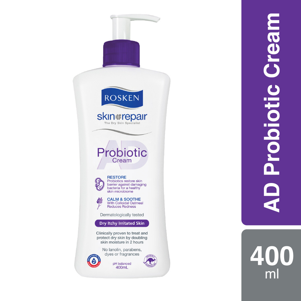 Rosken AD Probiotic Cream 400ml | Relieve Symptom of Eczema - Alpro