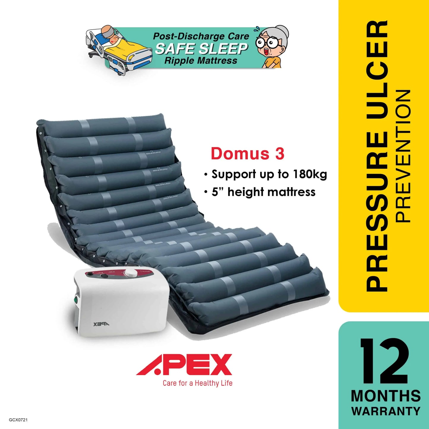 apex-domus-3-tubular-ripple-mattress-pressure-ulcer-prevention