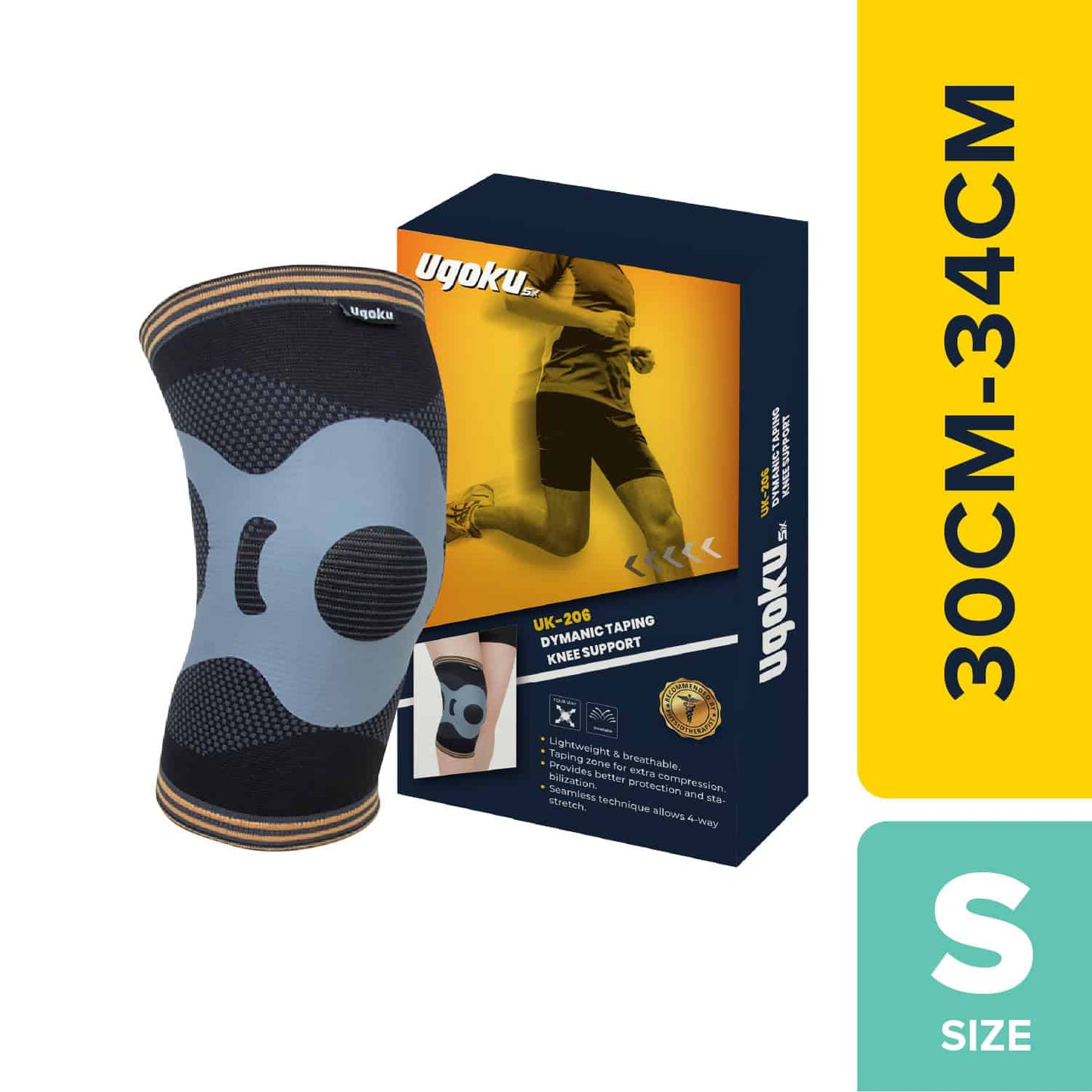 ugoku-dynamic-taping-knee-support-uk-206-specialized-for-running-recommended-by-national-marathoner-s