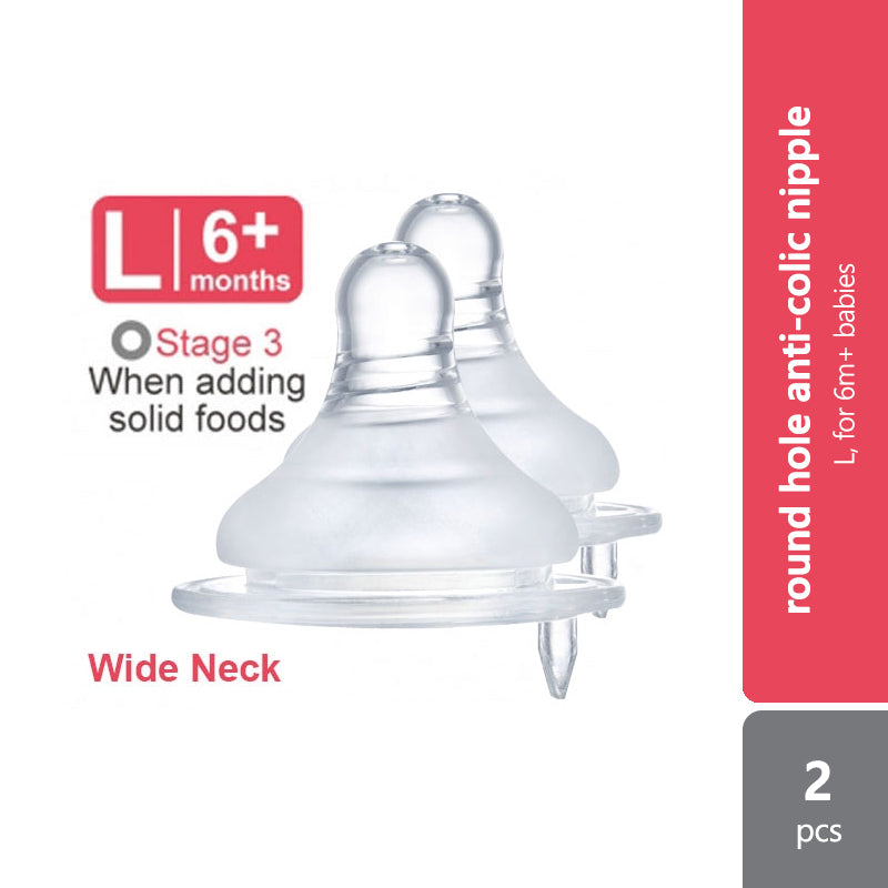 simba-wide-neck-round-hole-anti-colic-nipple-2s-s-m-l-size product image 1