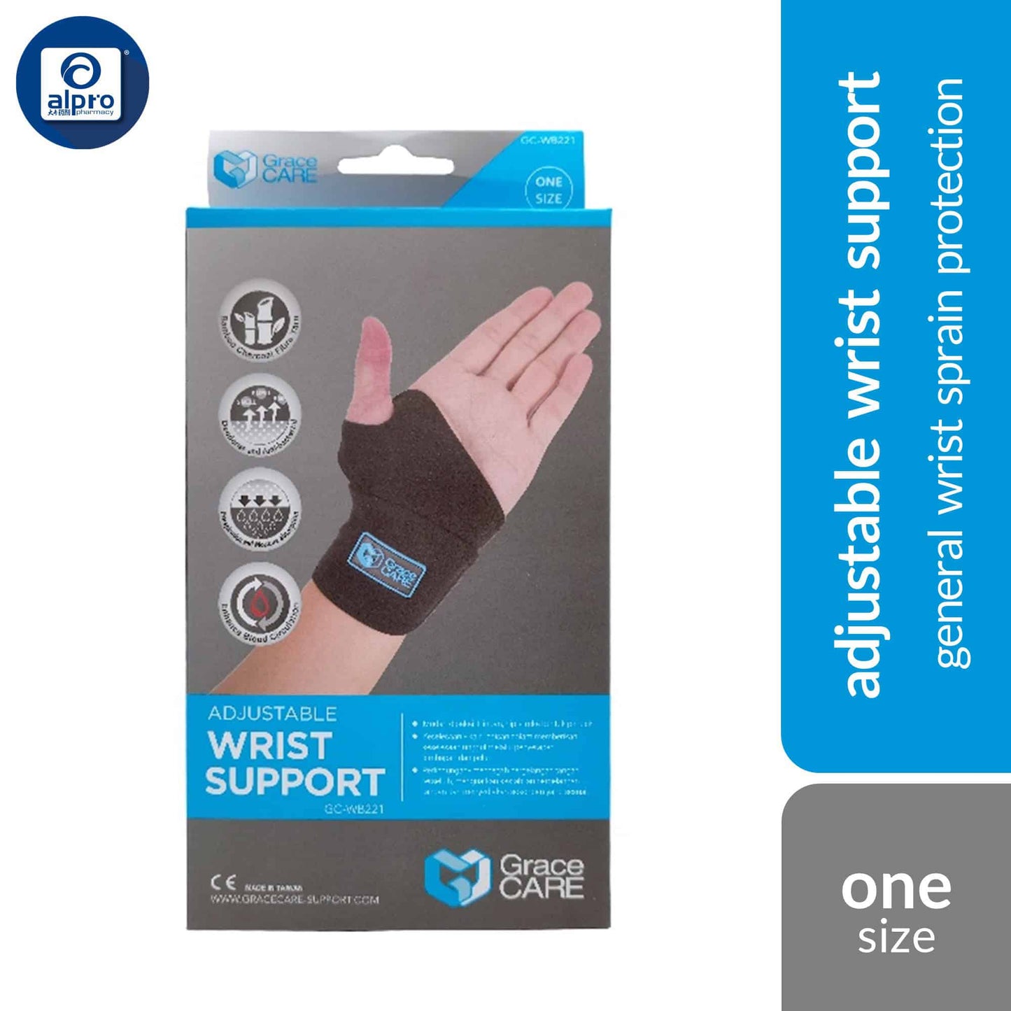 grace-care-protective-gear-adjustable-wrist-support-wb221-general-wrist-sprain-protection