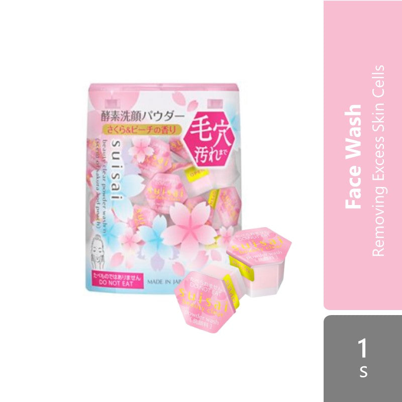 suisai-beauty-clear-powder-wash-n-scent-sakura-and-peach-yuzu-and-tea product image 1