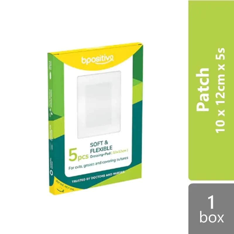 bpositive-soft-flexible-dressing-pad-10-x-12cm-5s-for-cuts-grazes-covering-sutures