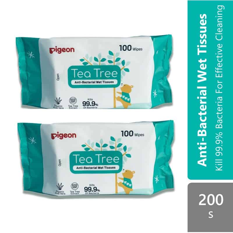 pigeon79984-tea-tree-anti-bacterial-wet-tissues-100s-x-2
