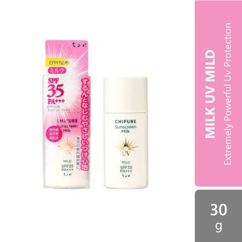 chifure-sunscreen-milk-uv-milk-uv-mild-30ml-extremely-powerful-uv-protection product image 1