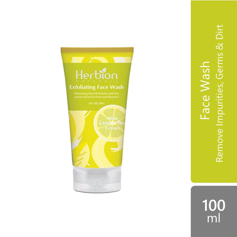 herbion-lemon-exflolating-face-wash-100ml-remove-impurities-germs-dirt