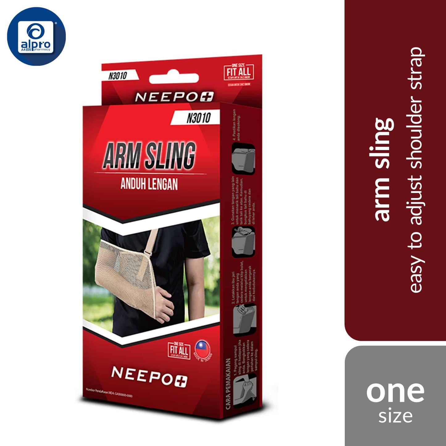 neepo-n3010-adult-arm-sling-easy-to-adjust-shoulder-strap