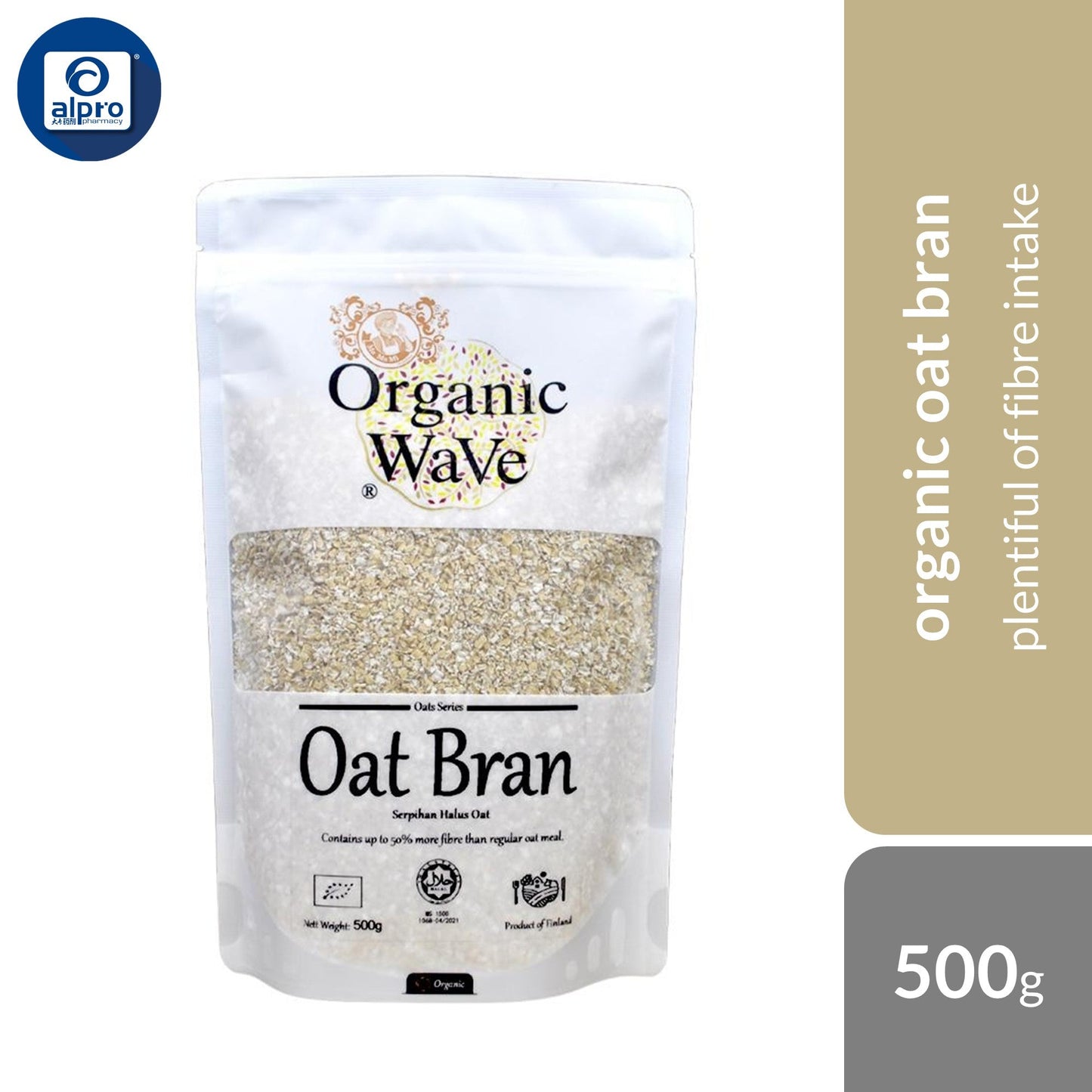 Mamami Organic Wave Oat Bran 500g | Plentiful of Fibre Intake Mamami