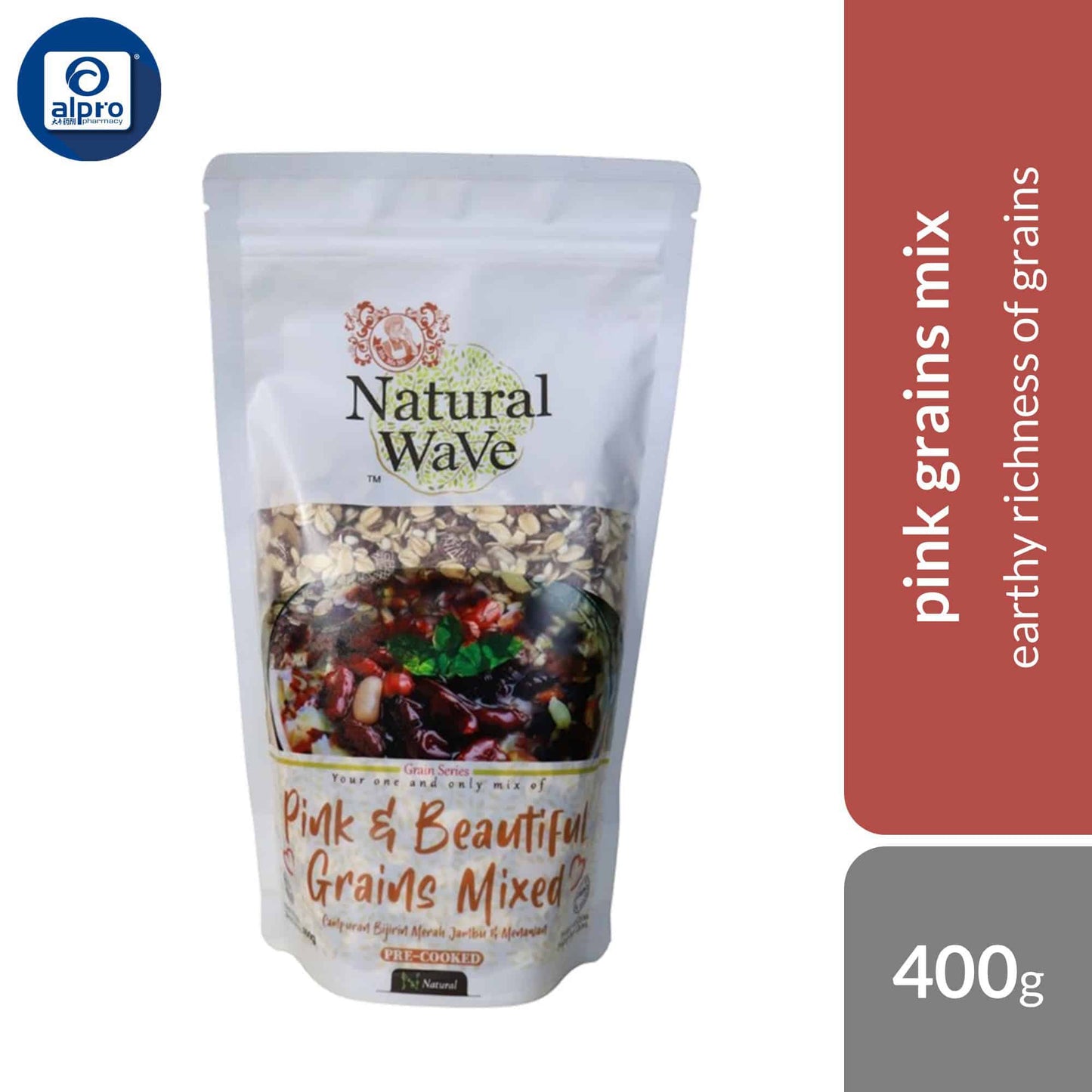 mamami-natural-wave-pink-beautiful-grains-mixed-400g-earthy-richness-of-grains