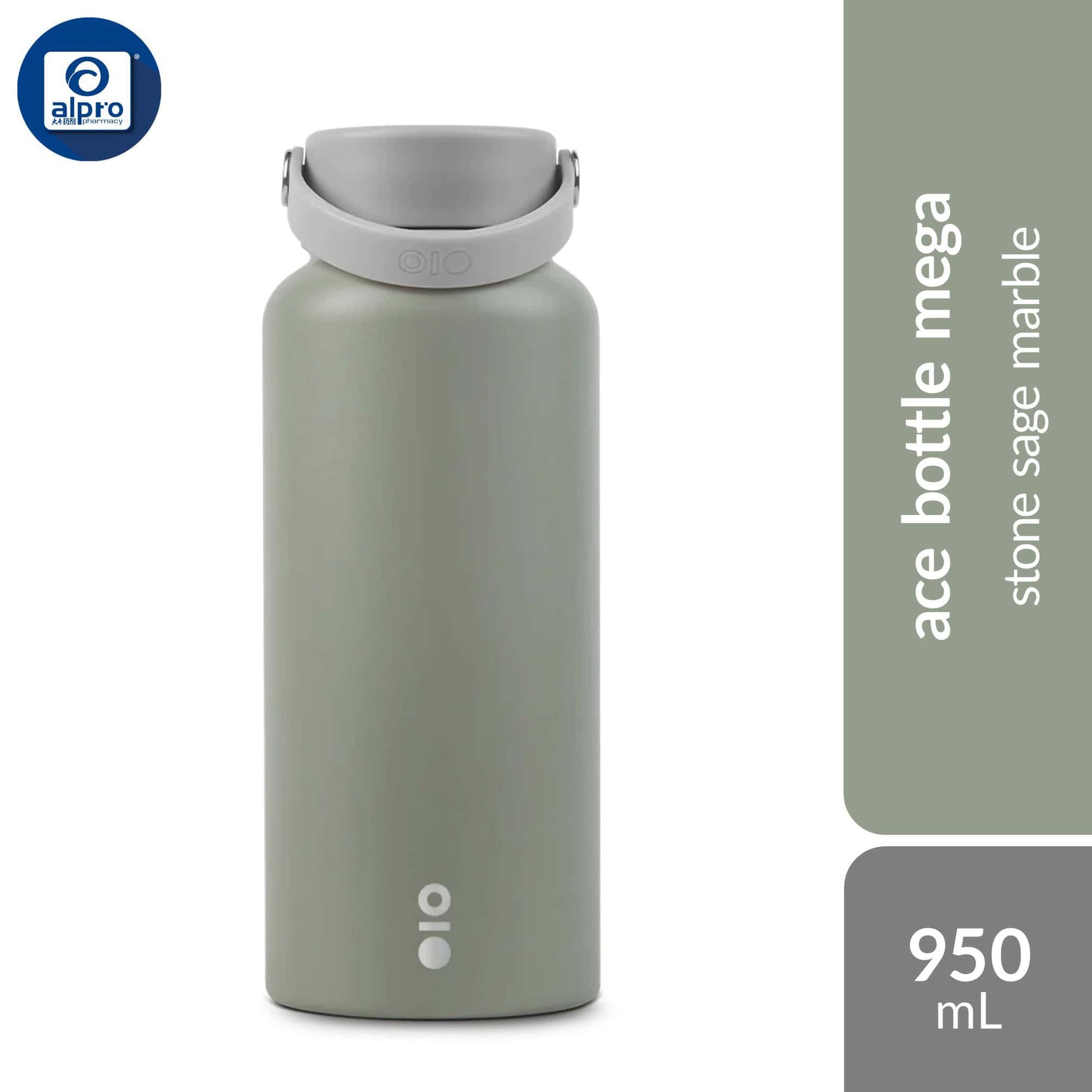 montigo-ace-bottle-mega-stone-collection-sage-marble-950ml-double-wall-vacuum-insulation product image 1