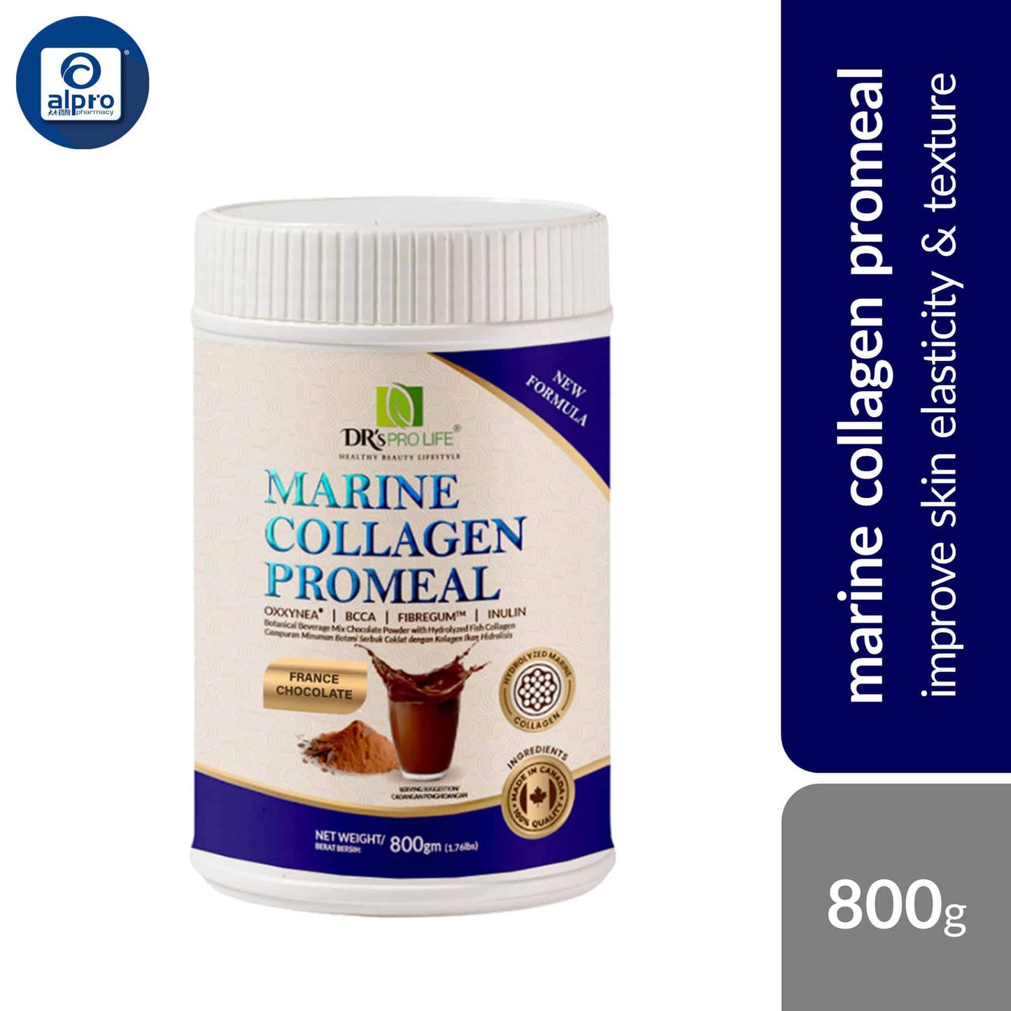 drs-pro-life-marine-collagen-promeal-800g-improve-skin-elasticity-texture-with-france-chocolate