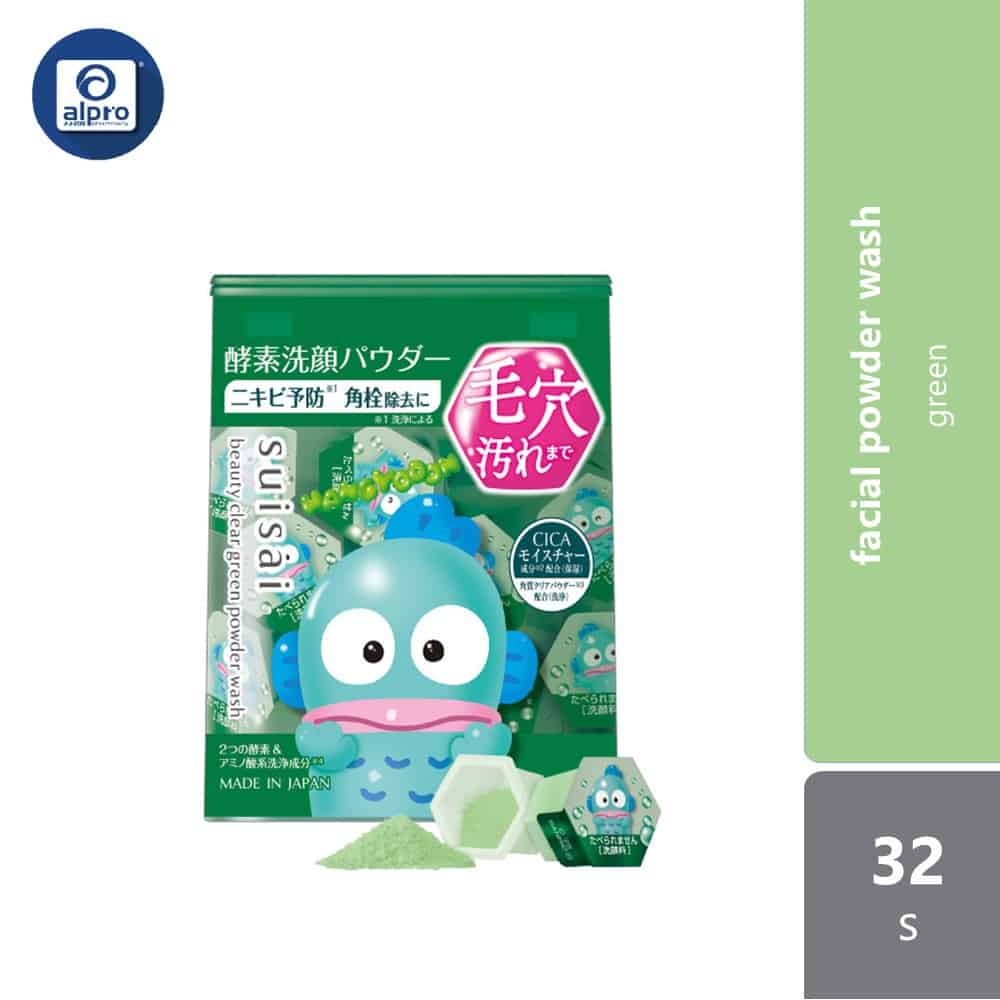 suisai-beauty-clear-green-powder-wash-sanrio-le-32s-protect-and-moisture