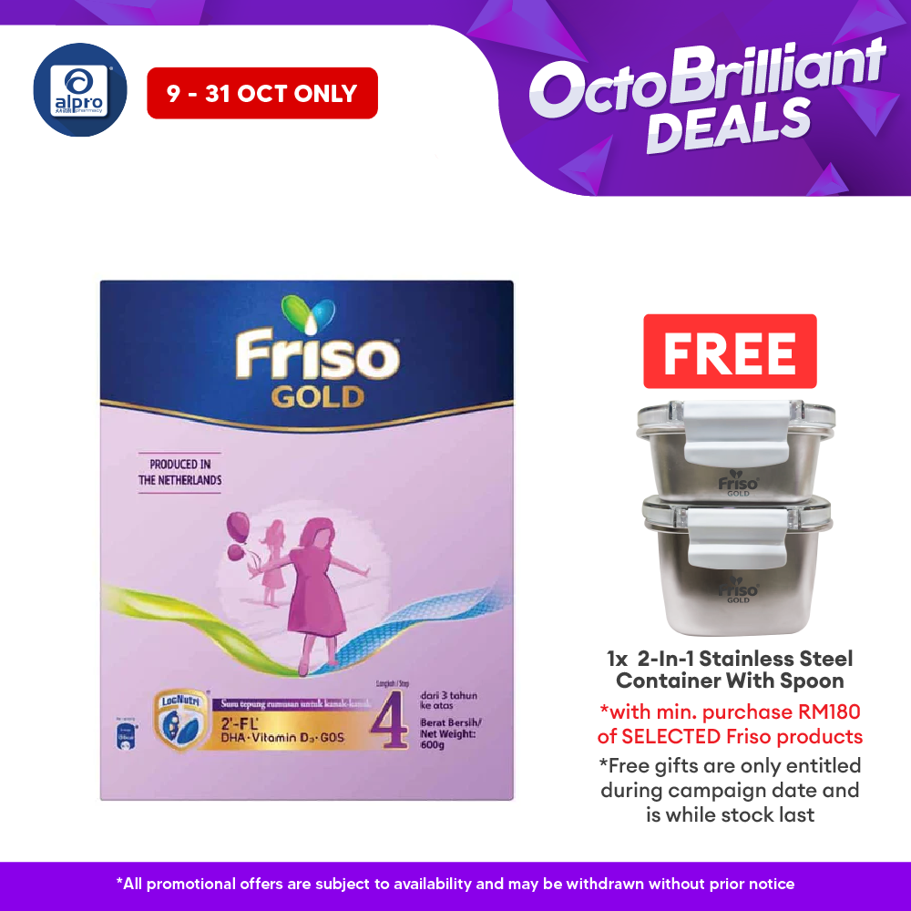 Friso Gold 4 600g | Supports Child Overall Growth Alpro Pharmacy