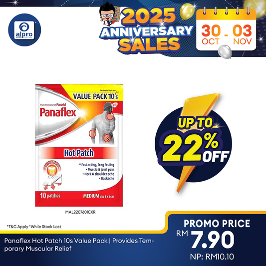 Panaflex Hot Patch 10s Value Pack | Provides Temporary Muscular Relief