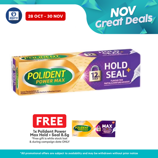 Polident Power Max Hold + Seal 70g | Protect and Extra Comfort Polident