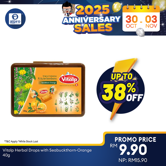 Vitalp Herbal Drops with Seabuckthorn-Orange 40g Alpro Pharmacy