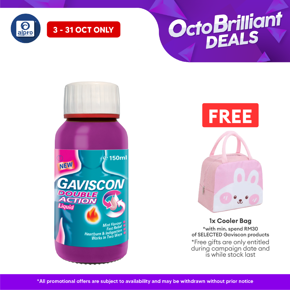 Gaviscon Double Action Liquid 150ml | Provides Dual Relief Gaviscon