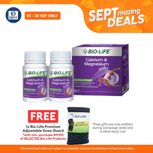 Bio-Life Calcium Magnesium Plus 2 x 30s | Maintains Healthy Bones and Teeth Bio-life