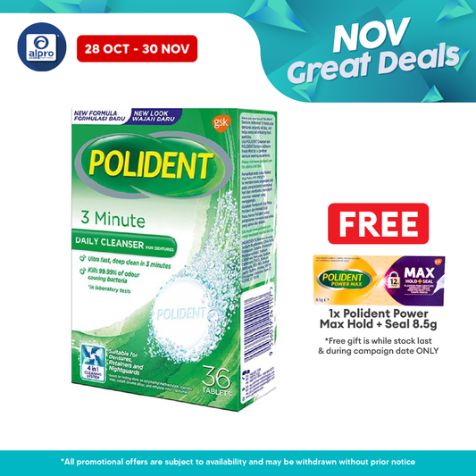 Polident Daily Cleanser For Dentures 3 Minute 36s Polident