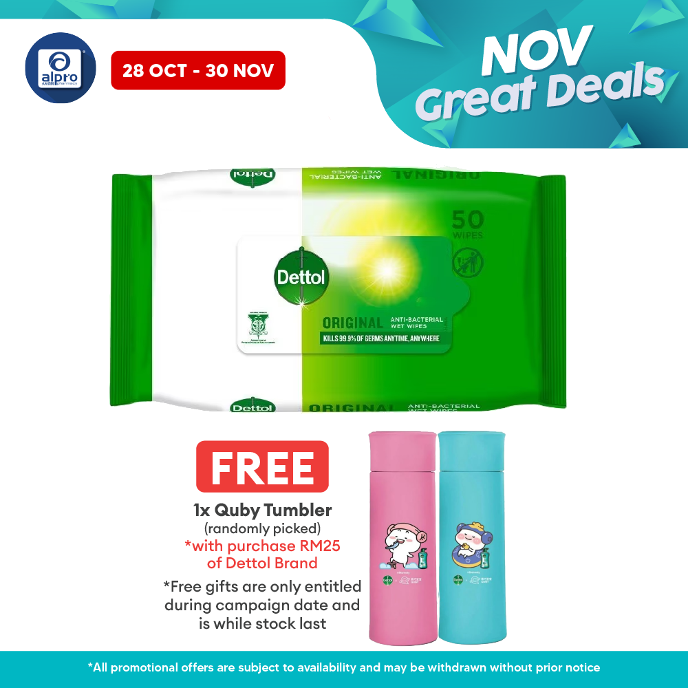 Dettol Antibacterial Wipes 50s | Hygiene Protection Dettol