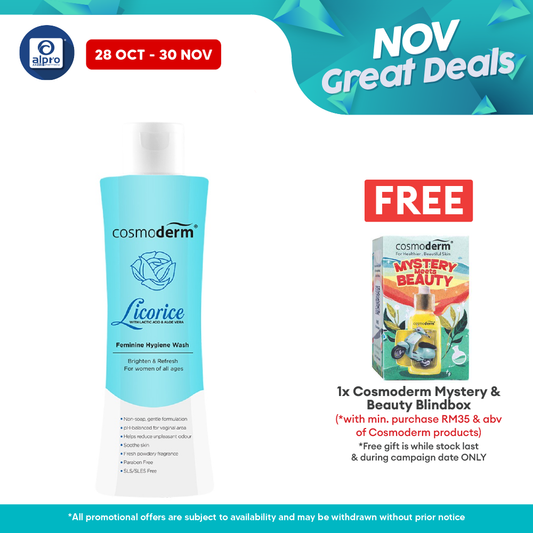 Cosmoderm Soothing Feminine Hygiene Wash 150ml Alpro Pharmacy