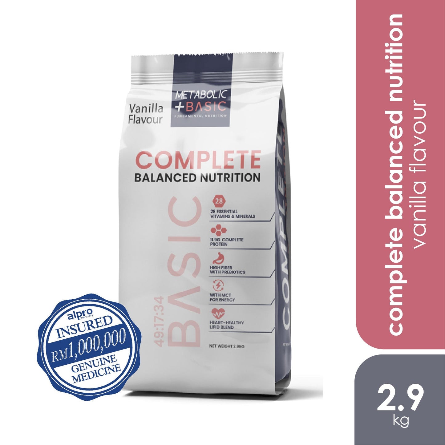 Metabolic + Basic 2.9 kg | Complete & Balanced Nutrition Value Pack Alpro Pharmacy