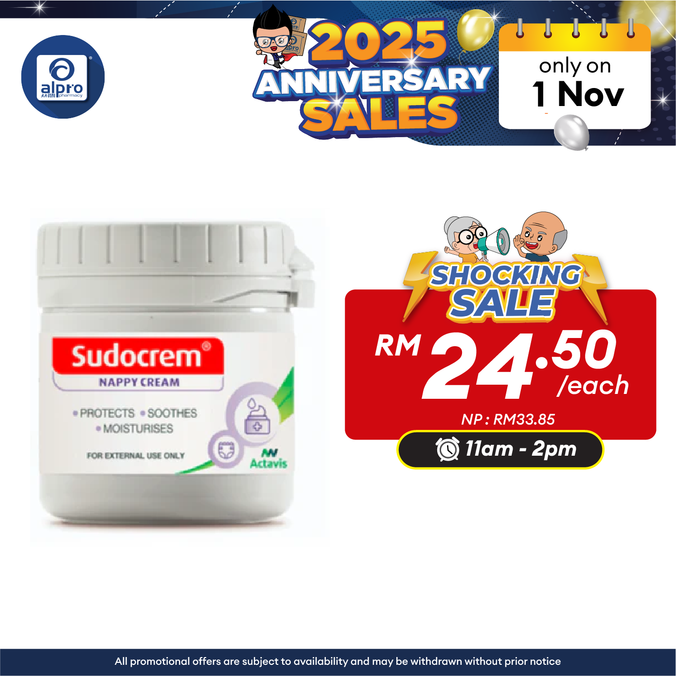 Sudocrem Nappy Rash Cream 125g | Soothes and Protect Skin Sudocream