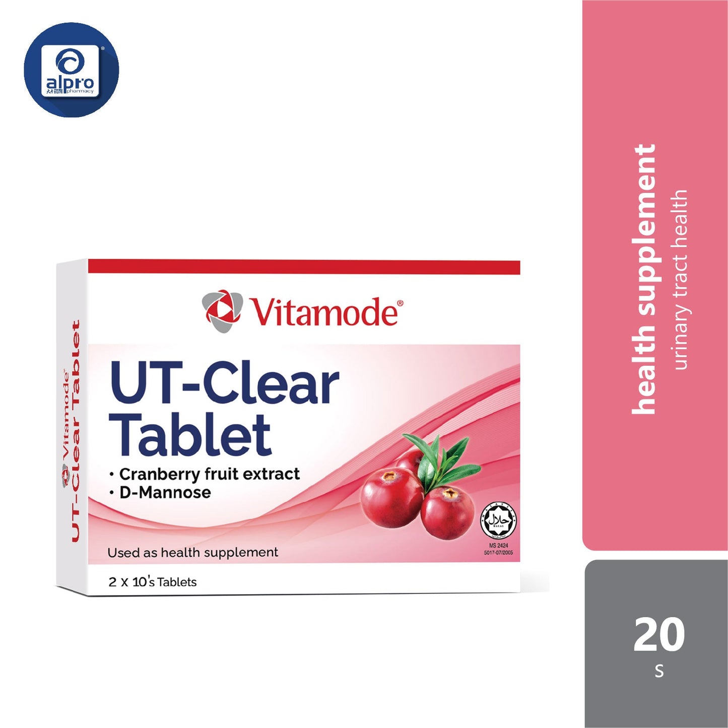 Vitamode UT-Clear Tablet 2x10s| Supports Urinary Tract Health Vitamode