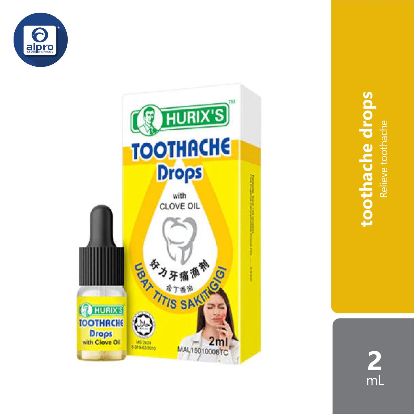 Hurixs Toothache Drop 2ml Hurix's