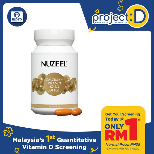 Nuzeel Liquid Calcium With D3 & K2 60s | Support Healthy Bones & Teeth Nuzeel