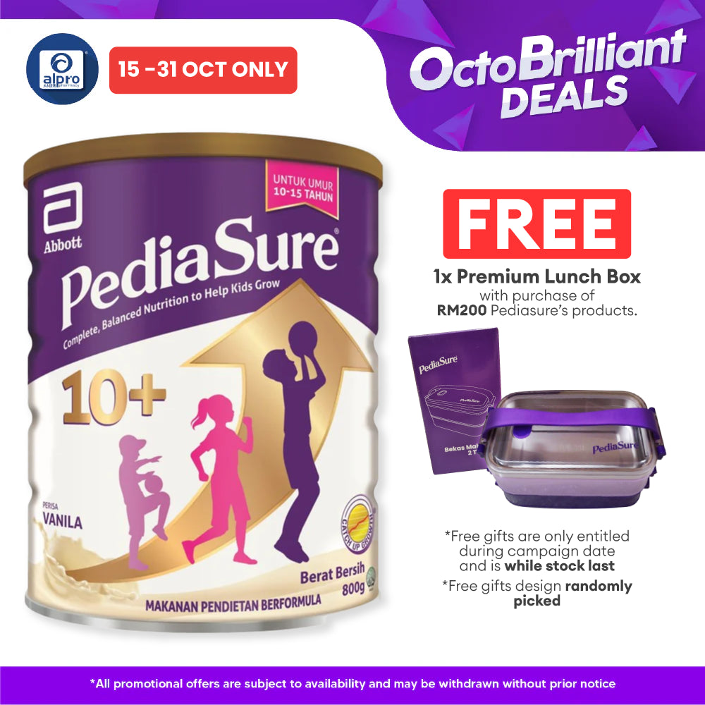 Abbott Pediasure 10+ Vanilla Can 800g | Supports Healthy Digestive System Pediasure