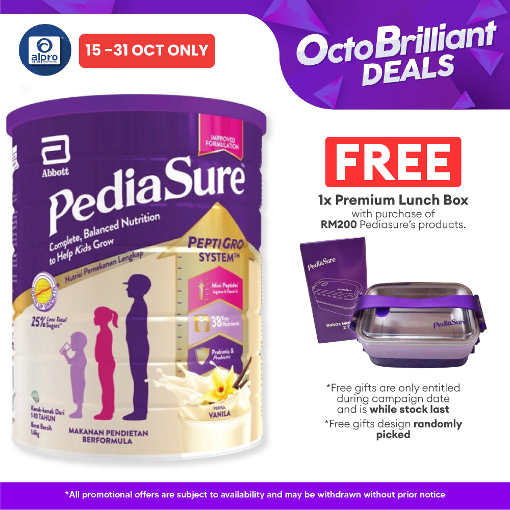 Abbott Pediasure Peptigro Children's Milk Formula (Vanilla) 1.6kg | For  Age 1-10 Years Old Pediasure