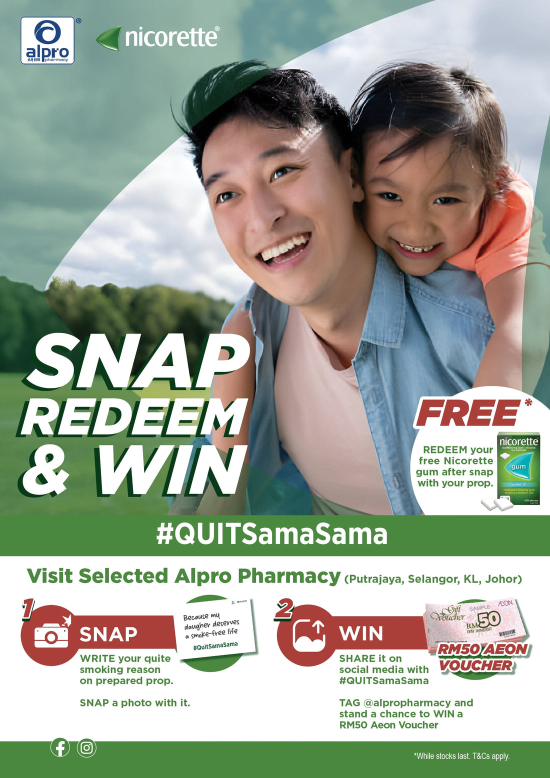 Featured image for Free Nicorette® Gum & RM50 Voucher! QuitSamaSame Snap & Win Contest (World No Tobacco Day)