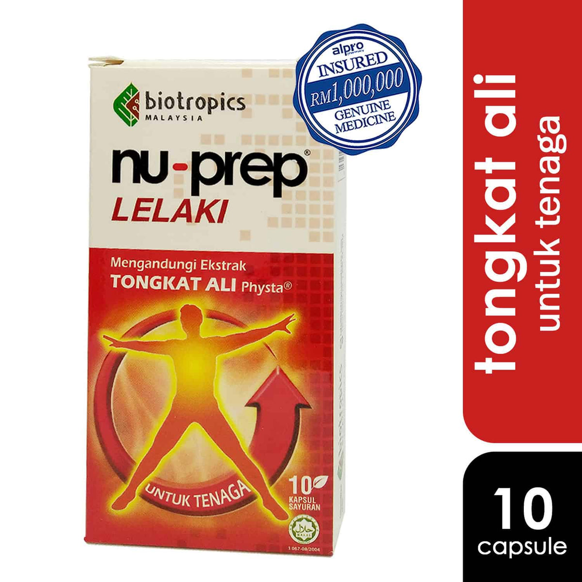 Nuprep Rash Nu-prep 100 Mens Health Supplement 10s | With Tongkat Ali Extract