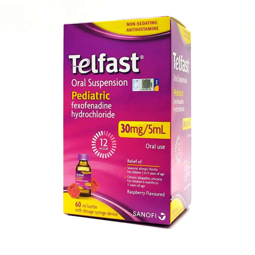 Telfast Susp Liq. Pediatric 30mg/5ml 60ml - Alpro Pharmacy