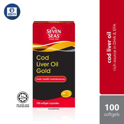 Sevenseas Cod Liver Oil Gold 100s | Rich Source of DHA & EPA Alpro Pharmacy