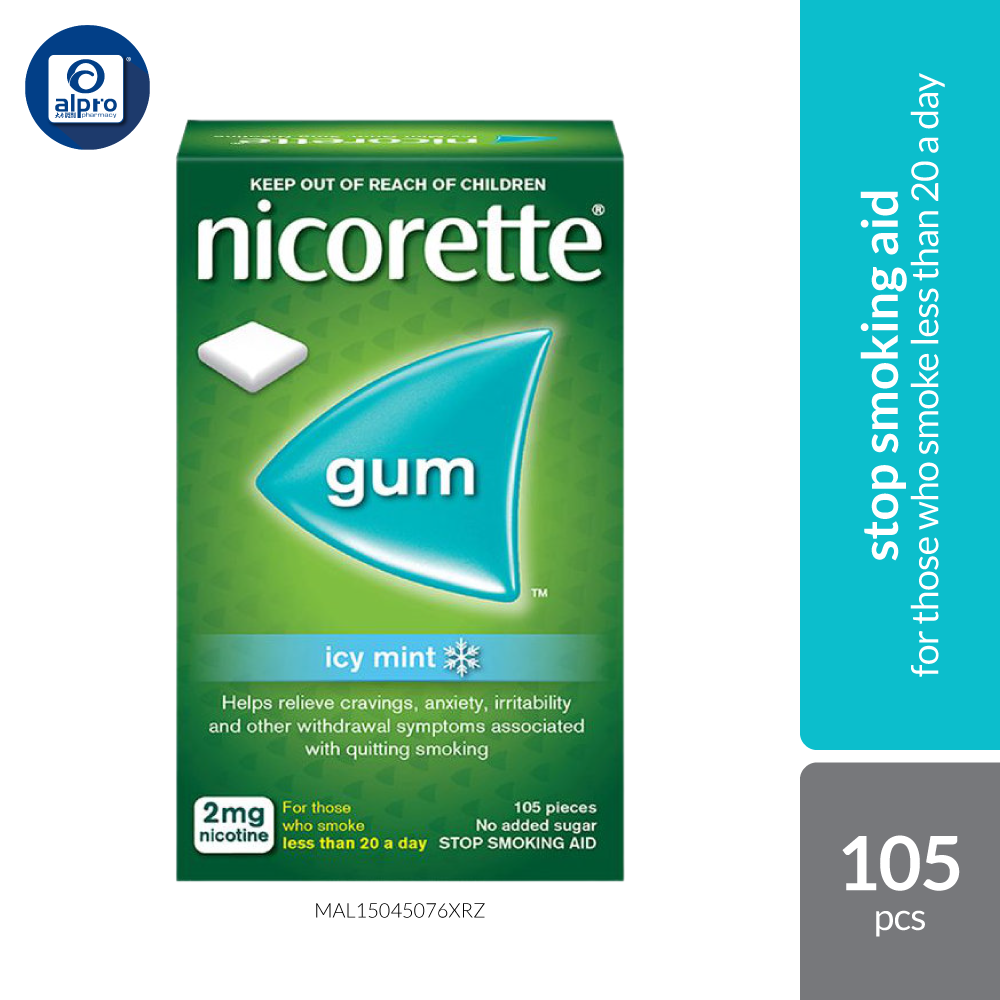 Nicorette  Icy Mint 2mg Gum 105s Nicorette