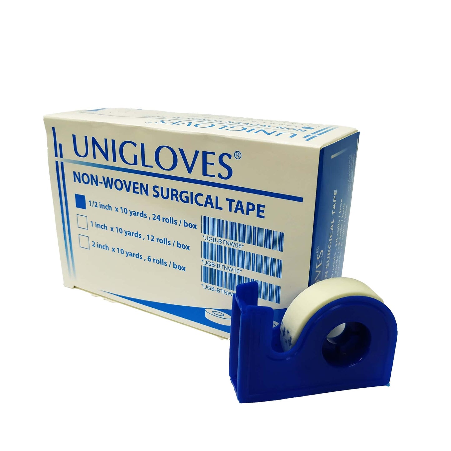 unigloves-surgical-tape-non-woven-1-2-inch-x10-yards-w-dispenser-24s-2