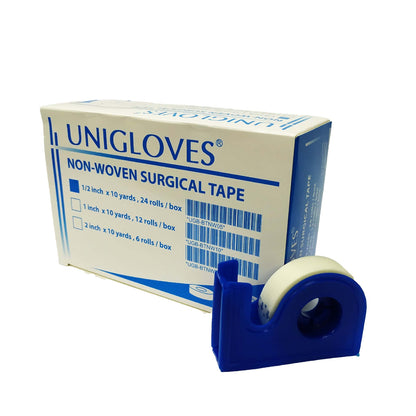 unigloves-surgical-tape-non-woven-1-2-inch-x10-yards-w-dispenser-24s-2