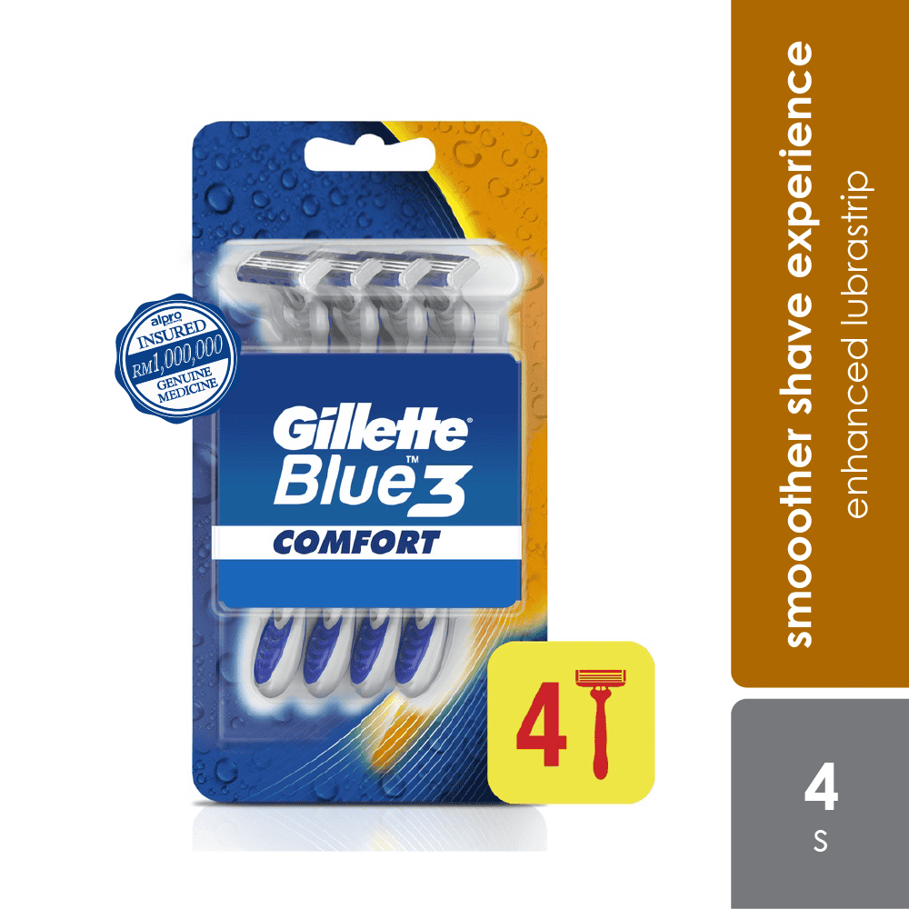 gillette-blue3-comfort-disposable-razor-4s-smoother-shave-experience