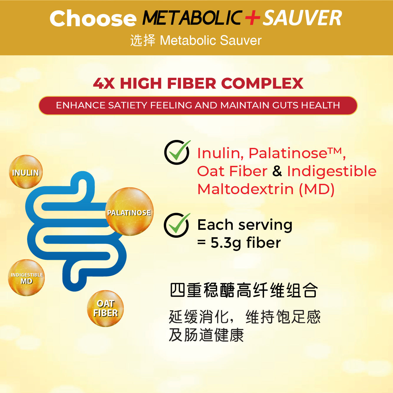 Metabolic + Sauver 50g 7s | Blood Glucose Management Metabolic+