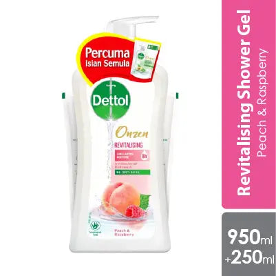 dettol-onzen-revitalising-shower-gel-peach-raspberry-950ml-250ml