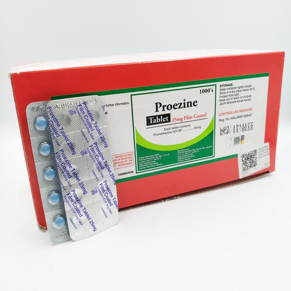 PROEZINE (PROMETHAZINE) 25MG TAB 10S - Alpro Pharmacy
