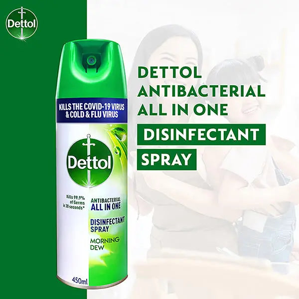 Dettol Disinfectant Spray (morning Dew) 450ml | Kills 99.9% Of