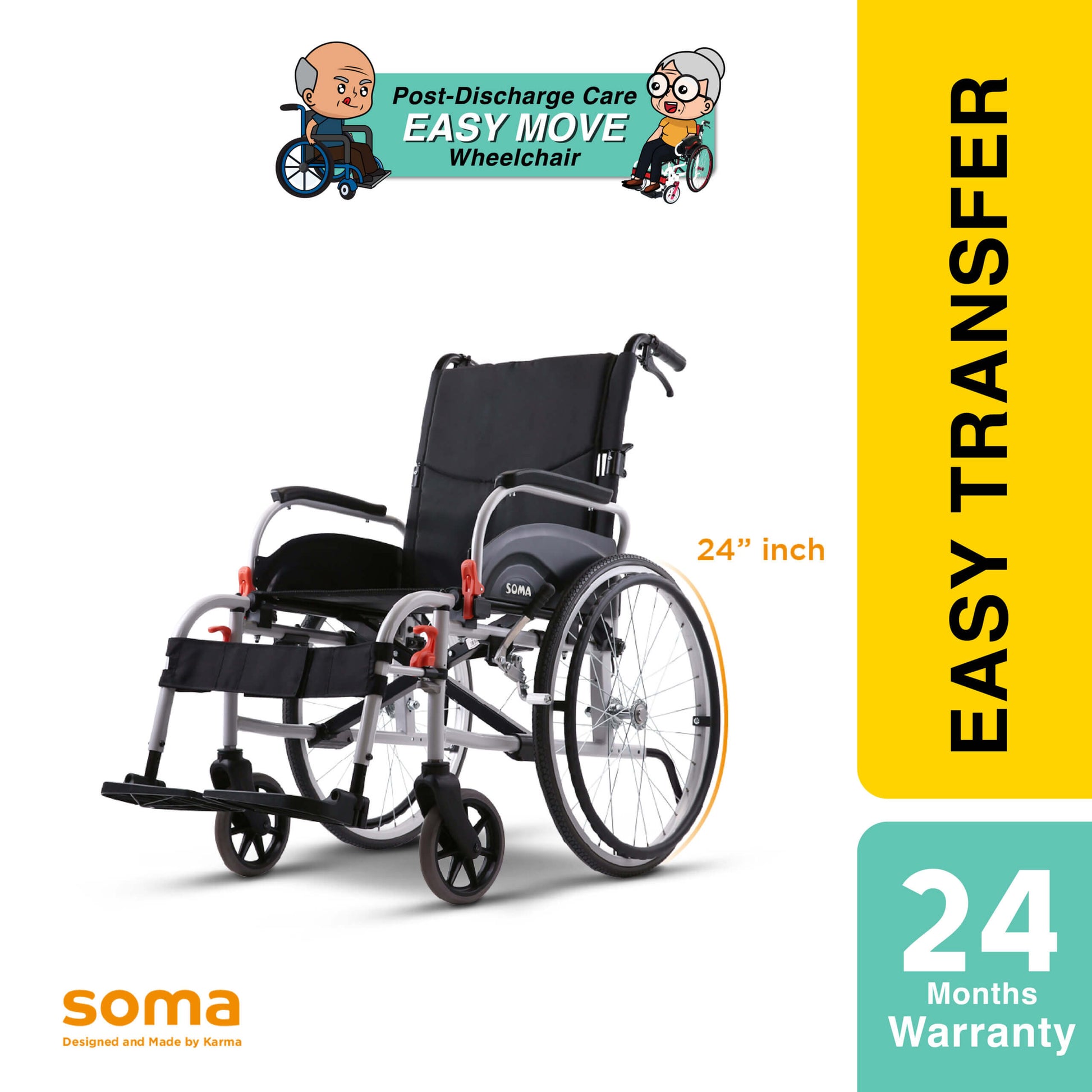 soma-agile-daf-wheelchair-easy-transfer product image 1