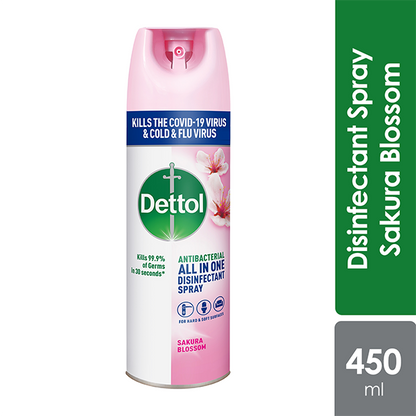 Dettol Disinfectant Spray Sakura 450ml | Kills 99.9% Bacteria And Dettol Disinfectant Spray Sakura 450ml | Kills 99.9% Bacteria And